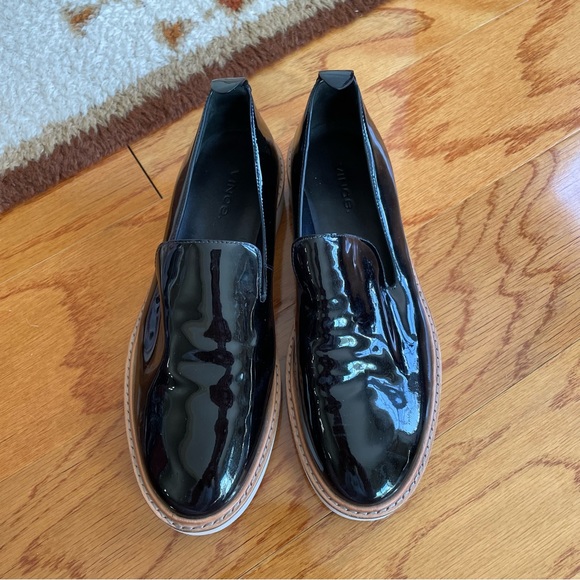 Vince Patent Leather Platform Loafers in Black SIZE 6 - Picture 4 of 8